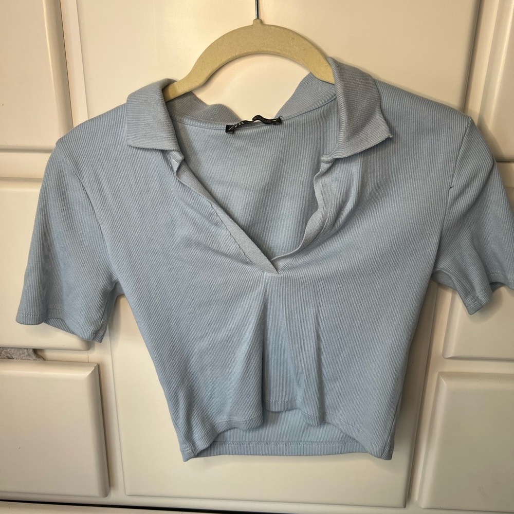 Zara collar tee